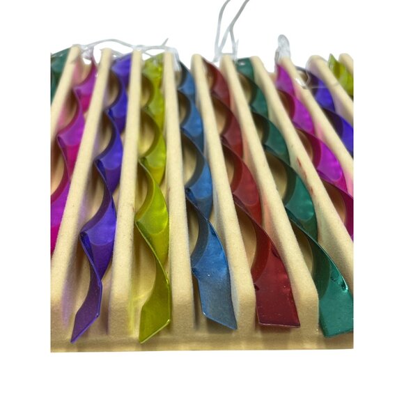 Shiny-Brite 12 Metal Christmas Tree Diamond Icicles Vintage American 1940s Desig - Picture 12 of 15